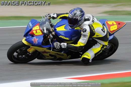 2009-05-09 Monza 3010 Superstock 600 - Free Practice - Stefan Kerschbaumer - Yamaha YZF R6